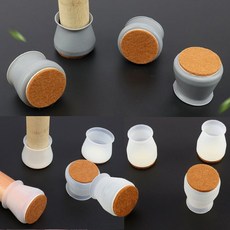 실리콘 의자발커버 발캡 식탁의자다리커버, 그레이