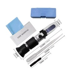 방지 당도 테스트 계량기 휴대용 동결 자동차 ATC 냉각수 냉동점 배터리 유체 테스터 굴절계 요소, 1) With Box, 1개