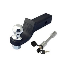 트레일러 견인장치 볼헤드 히치 검은색 암 볼조인트 고정, 1개, 도난 방지 잠금장치 단일