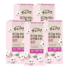 깨끗한나라 The건강한 순수한면 탐폰 레귤러 8P, 8개입, 5개