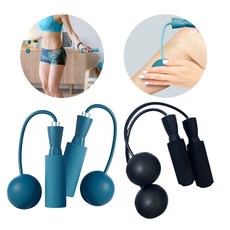 도매창고 선 줄없는 줄넘기 실내 유산소 다이어트 무선 노라인 길이조절 긴줄넘기 줄포함, NO줄넘기 큰볼형-블루, 1개