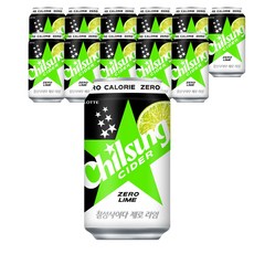 롯데 칠성사이다 제로 라임 355ml X 12캔 탄산 캔음료