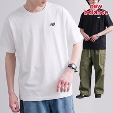 뉴발란스 남녀공용 스포츠 에센셜 스몰 로고 반팔 티셔츠 NBNEFB2003