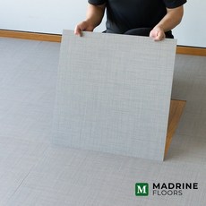 마드린 LVT 비접착식 데코타일 600각 3T 2평 우드 린넨 카펫 패턴 바닥재 7컬러, 18개, 웜그레이 린넨(FSM5313)