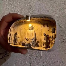 龍門石窟 立體浮雕佛像冰箱貼 夜燈款, 龍門石窟冰箱貼 1個 夜燈款,無規格
