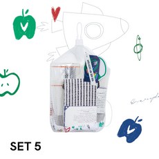 유리컵 두개 티타월 뚜껑 있는 캔 용기 세트 Everyday Tea Time, No.2, 1개