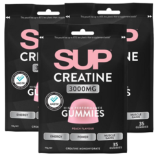 SUP 퍼포먼스 크레아틴 3000mg 복숭아 맛 구미, 3개, 35정