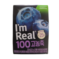 아임리얼 100 고농축 블루베리 주스, 120ml, 6개