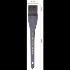ArtSecret 2570 Hake 수채화 브러시 구 아슈 아티스트 페인팅 DIY 염색 Basecoating을 고급 염소 머리 혼합, 40mm 1pcs, 1개