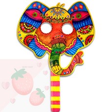 SB 코끼리 무도 손잡이가면 만들기 종이가면만들기