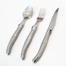 리옹 라귀올 시즌2 누벨 커트러리 1인 세트 3종, 1세트, 3pcs, 퓨어스틸