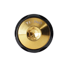 桀諾 鈦合金大牌螺絲 魔幻藍/鈦金/鈦黑 鈦螺絲 附贈墊片 車牌螺絲 裝飾, 1個