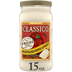 클라시코 로스트 레드 페퍼 알프레도 파스타 소스 (15온스 병) Classico Roasted Red Pepper Alfredo Pasta Sauce (15 oz Jar), 1개, 425g