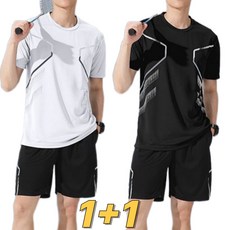 블루앤코 남성 여름 반팔 반바지 트레이닝 상하세트