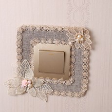 【開發票/統編】歐式開關插座裝飾貼 房間牆面美化保護套, 單開方形芭提雅灰色, 單開方形芭提雅灰色