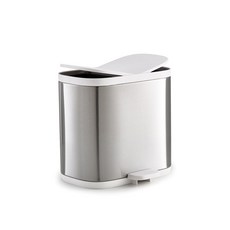 조셉조셉 스플리트 스틸 웨이스트 & 리사이클링 빈 휴지통 6L, 1개, Stainless Steel