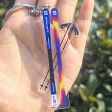 미니 눈송이 스노우 보드 아크릴 키 체인 펜던트 게임 썰매 열쇠 고리 스포츠 및 축제, 06 6, 1개