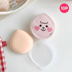 아이하라 자체제작 해피궁둥이퍼프 애기모찌쿠션 메이크업쿠션 틱톡퍼프 에어쿠션 립브러쉬, 10개