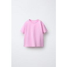자라 ZARA 플레인 티셔츠 - 로즈핑크 970645