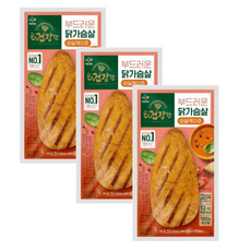 CJ 더건강한 닭가슴살 순살 케이준 100g 3개, 2세트