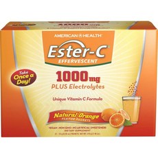 AMERICAN HEALTH Ester-C 1000毫克 電解質 天然柳橙口味, 1個, 10g