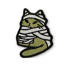 AOTDDOR 유령 고스트 야광 고양이 디자인 찍찍이 벨크로 자수 와펜 패치