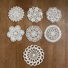 레이스 티코스터 컵받침 카페소품 홈데코 소품 북유럽 감성, 매트2-1, 1개