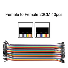 뒤퐁 라인 점퍼 와이어 10CM/20CM/30CM 수-수/수-암/수-수 Arduino DIY 키트용 뒤퐁 케이블 40 개, 04 F-F 20CM