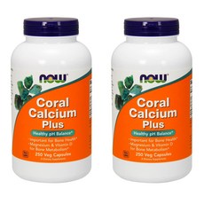 NOW Foods 珊瑚鈣Plus素食膠囊, 250顆, 2罐
