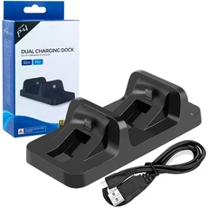 PS4 PlayStation DualShock 컨트롤러 Pro Slim 듀얼 충전기 스테이션 독, 01 BLACK-A1
