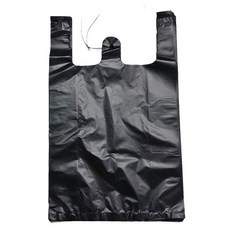 부국비닐봉투 손잡이 고급마트봉투 검정 4호, 15L, 140개