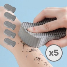 아옴 완벽제거 스펀지 때밀이 타월 5P 1개 그레이 5개입