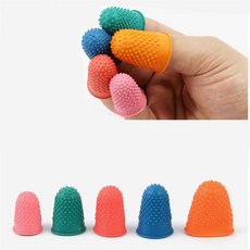 히비 손가락 골무 10P 고무골무, 오렌지