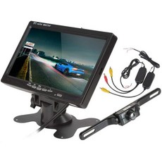 이글리치 7인치 TFT LCD 컬러 디스플레이 화면 모니터 + 차량 후방 카메라 무선 수신기 송신기, 이글리치 7인치 TFT LCD 컬러 디스플레이 화면 모