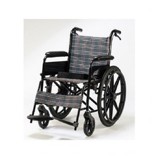 【海夫健康】祥巽機械式輪椅(未滅菌)輔聚 祥巽 17/19吋 輕量鐵金鋼 輪椅B款 布色隨機出貨(SC-AE1-S22), 1個, 17吋座寬