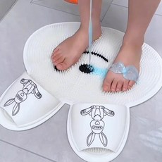 풋샤워 세족 실리콘발세척 발클리너 매트 발씻는신발, 그레이