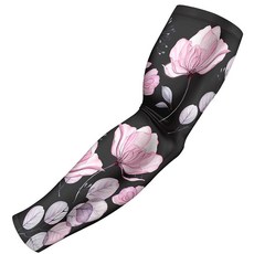 B-Driven Sports Pro-Fit 야구 농구 축구용 압박 암 슬리브 - 근육 긴장 타박상 감소 - 운동 남성 여성 청소년 아동용 - 자폐증 XXXXS (Y, Large (Adult), 꽃