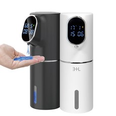 삼플라 자동 핸드워시 디스펜서 젤타입 손세정기 대용량 충전식 스마트 센서 물비누 무타공 손세정제 주방세제 화장실 싱크대 욕실 세면 예쁜 세제통, 1개, 블랙