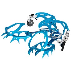 星攀戶外 BRS-S3超輕14齒專業雪攀冰爪 雪地雪期百岳登山徒步健行走登山冰爪 鋁合金防滑冰爪 防滑鞋套, 藍色, 金色