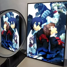 P-Persona 3 4 5 Royal Anima 게임 포스터 방수 HD 벽 스티커 자체 접착 아트 퇴색 방지 홈 룸 장식, 04 15X20cmNoframe, 25 Black17