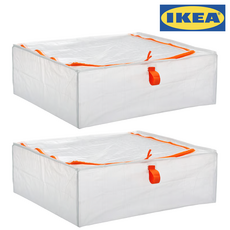 이케아 55X44X19 페르클라 PARKLA 리빙 수납박스 2개입, 반투명, 1세트