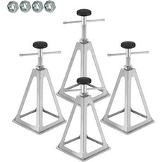 보이센 RV 안정 지지대 세트 4개 알루미늄 나사 잭 스탠드 높이 조절 가능 1117인치 여행용 트레일러 최대 6000파운드, 6000 LBS - 4개의 너트 포함