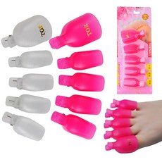 패디 젤 제거 집게 쏙 오프 클립 5p, 화이트