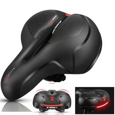 스프링 자전거 안장 블랙 무통증자전거안장커버, 1개, 이중 스프링 무통증안장