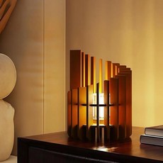 나무 티라이트 캔들 홀더 수공예 디자인 거실 장식용, 1개