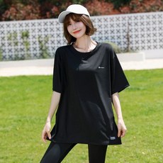 투니스 여성 루즈핏 스포츠 라운드넥 반소매 티셔츠