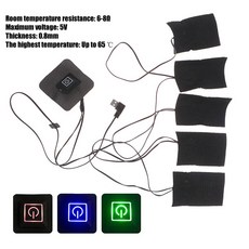 야외 난방 용품 USB 의류 히터 패드 3 기어 온도 조절 가능 전기 가열 시트 조끼 잭용 워머, [08] As Pic Show, As Pic Show