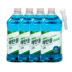 유니켐 대용량 워셔액 친환경 식물성 사계절 3.5L, 4개
