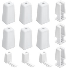 헌터 더글라스와 호환되는 DuckcowC 블라인드 코드 스톱 교체 키트 하우징 및 노브 포함 허니콤 쉐이드듀엣박수 스타일 화이트 3팩