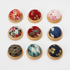 縫紉布藝手工DIY收納針工具 木底針插包針紮針墊插針包針插 針包 針插 針札 針座 針插包 邊針包 針插墊DIY針墊, 花紅柳綠,中號, 1個